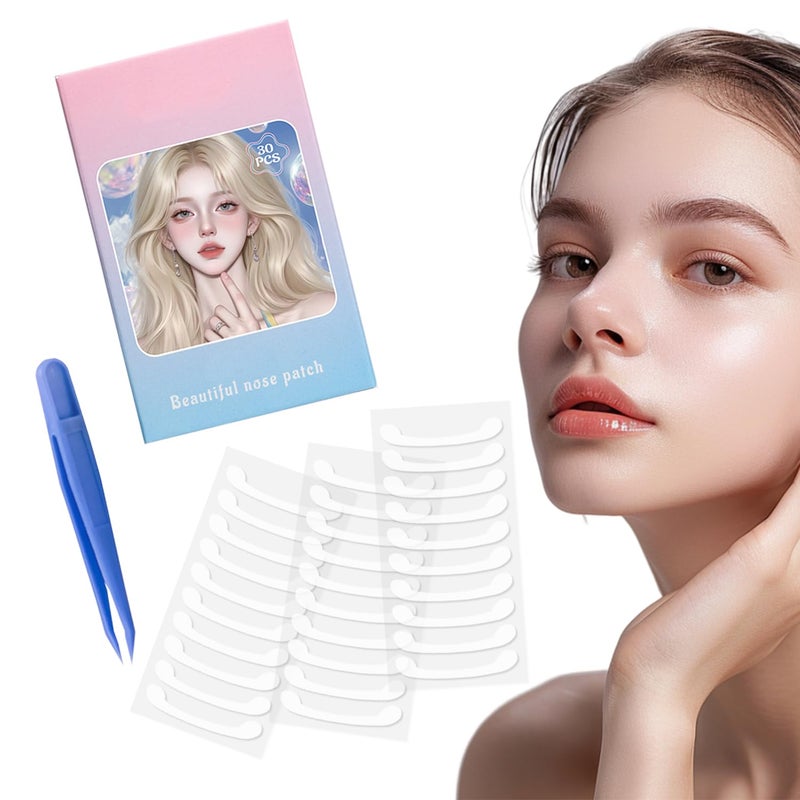 EKIND 30PCS Invisible Nose Strips,Breathable Matte Patches with Tweezers for Refined Contour - Image 1